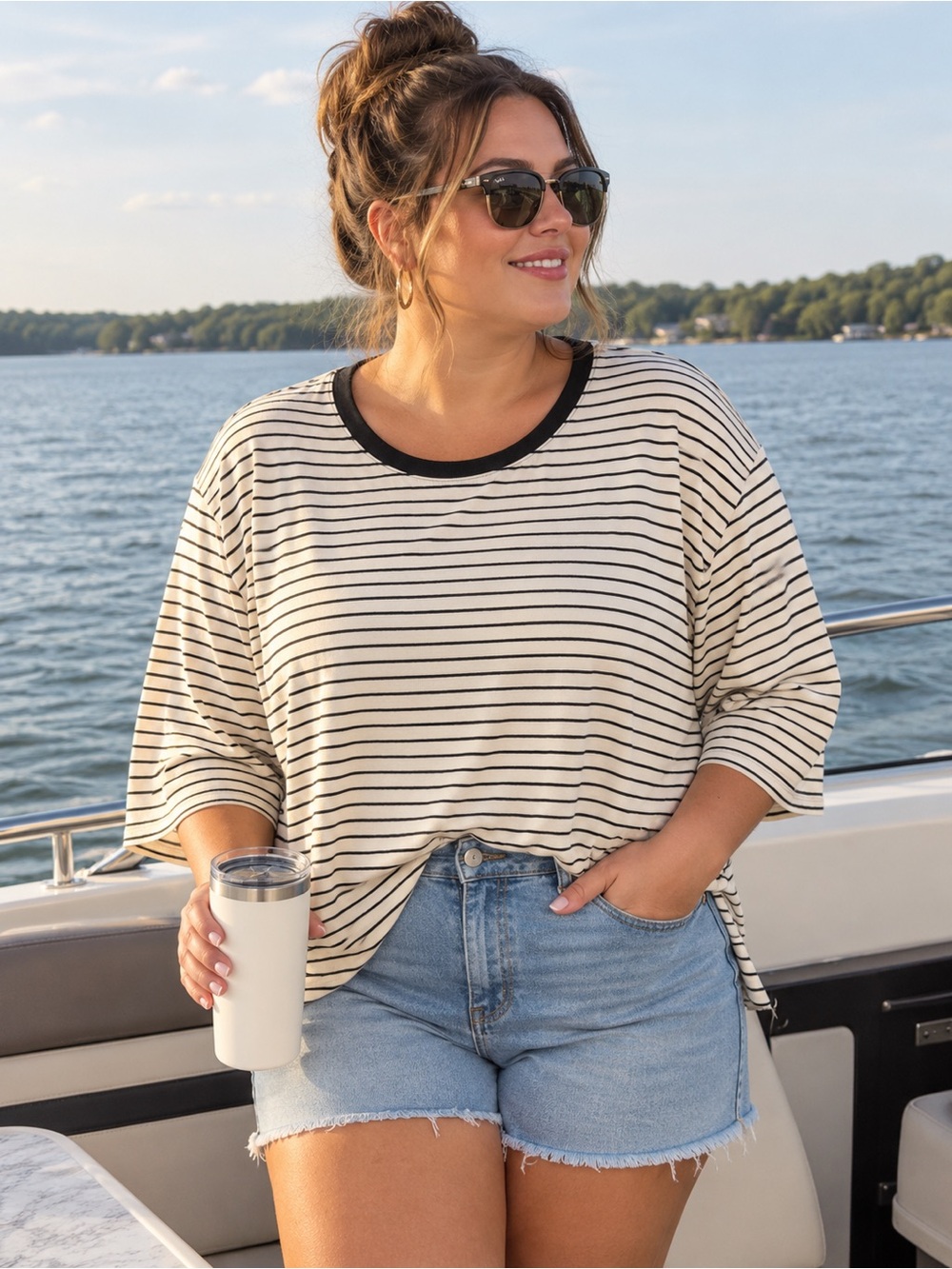 💕3/$25💕 Nautica Jeans Striped Long Sleeve Top